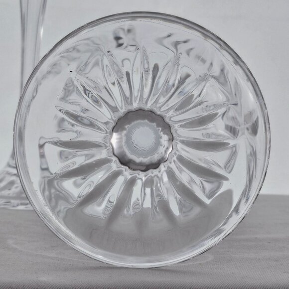 Cristal D'Arques Madrigal Water Goblet Glasses 8.5" set/4 fan cut crystal ribbed - Picture 6 of 9
